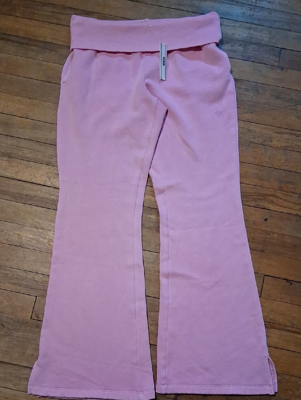PINK Victoria's Secret Girls Pink Fold-Over Waist Sweatpants